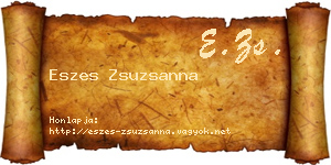 Eszes Zsuzsanna névjegykártya